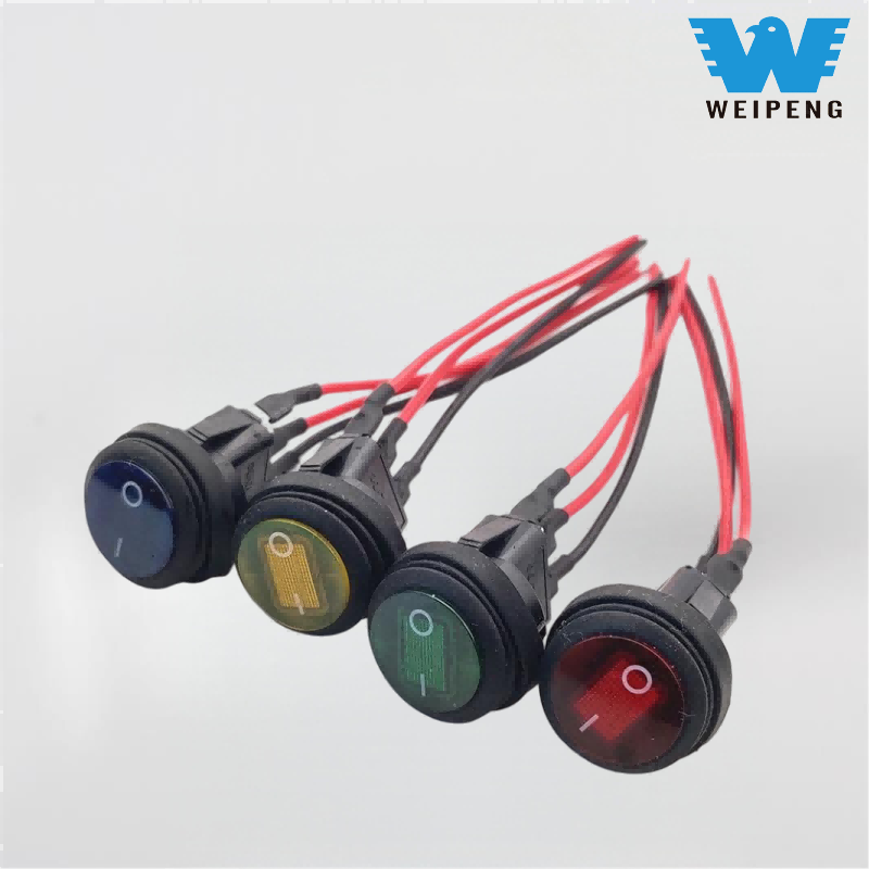 와이어가있는 Weipeng 라운드 방수 보트 스위치